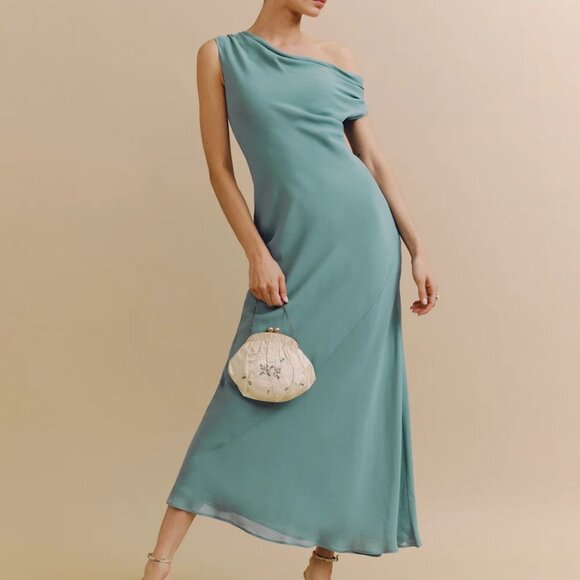 Reformation Costanza Dress in Verdigris NWT Size XS - Picture 1 of 6